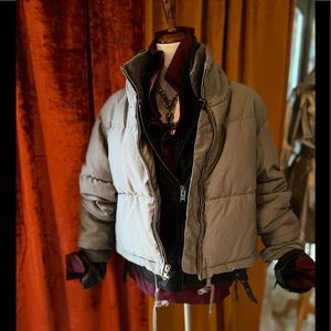 NWT ASOS WHITE LABEL gray puffer jacket size 8
